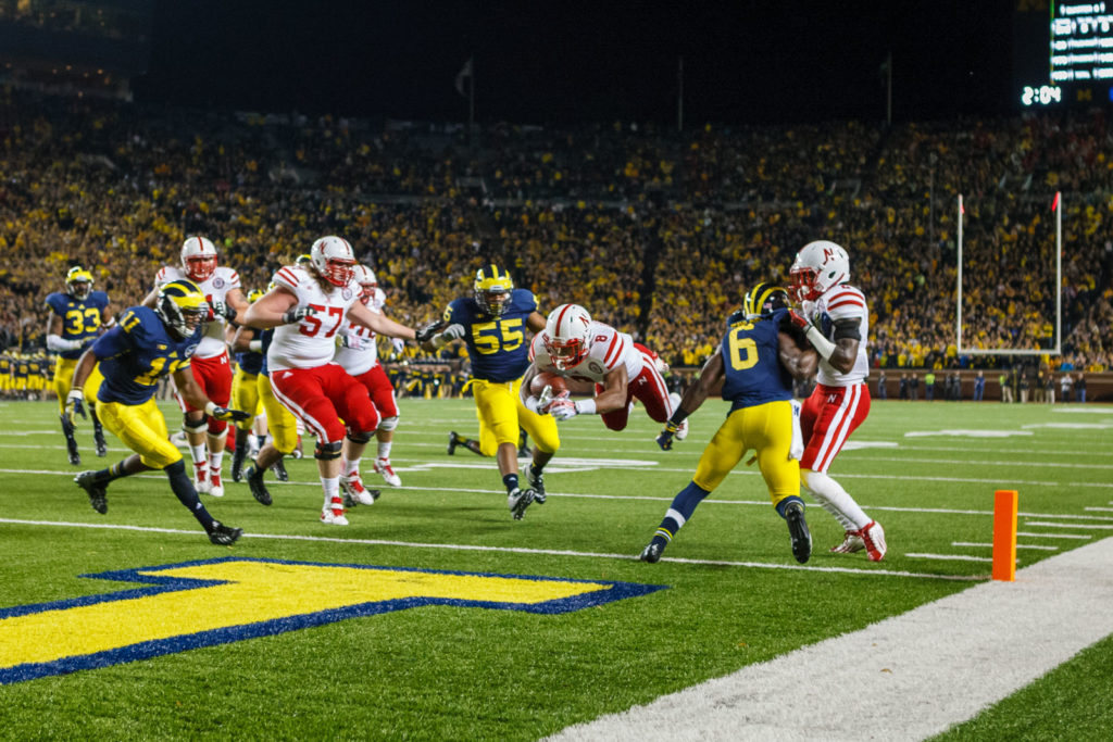 football player scores at Michigan's big house